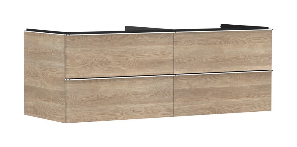 https://raleo.de:443/files/img/11eeea3b8be3db8092906bba4399b90c/size_l/Hansgrohe-HG-Xelu-Q-Waschtischunterschrank-Eiche-Natur-1360-550-mit-4-Schubkaesten-fuer-Konsolen-mit-Aufsatzwaschtisch-Chrom-54088000 gallery number 1